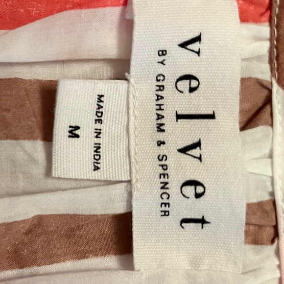 Velvet by Graham & Spencer Striped Button-Down Blouse with Peasant Sleeves - Picture 7 of 10